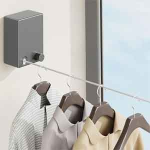 12-Wall-Mounted Wire Clothes line